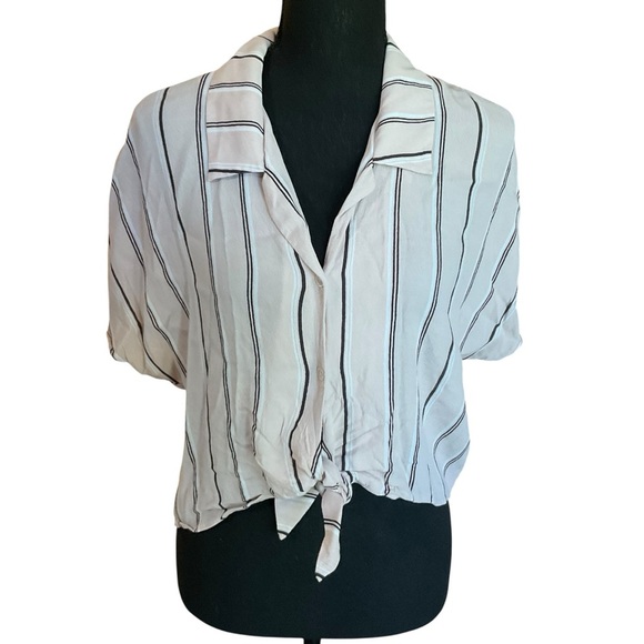 Wilfred Free Striped Tie-Front Blouse | Size Small - Picture 1 of 8